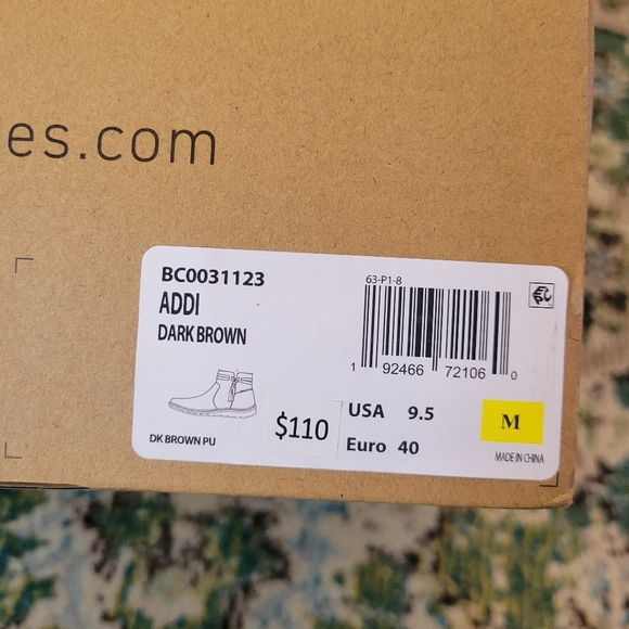 NIB B.O.C. Leather Zip Up Wine Colored Booties, Size 9.5M Chic Trendy Cute - Picture 11 of 11